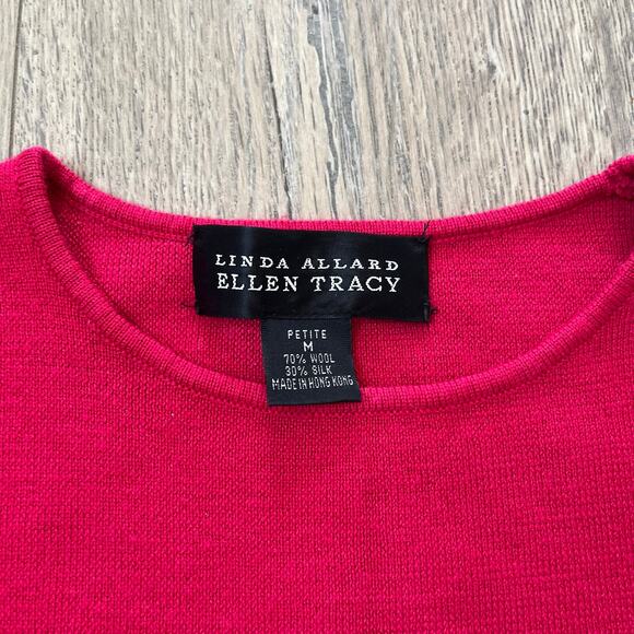 Ellen Tracy Linda Allard Sleeveless Vest Wool Silk Petite M - Picture 3 of 4